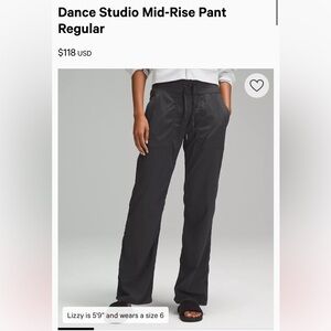 Lulu Lemon Dance Studio Mid-Rise Pant